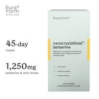 Pure Form® Nanocrystallized™ Berberine | 1250mg Berberine + Milk Thistle | Controls Blood Sugar & Cholesterol Levels