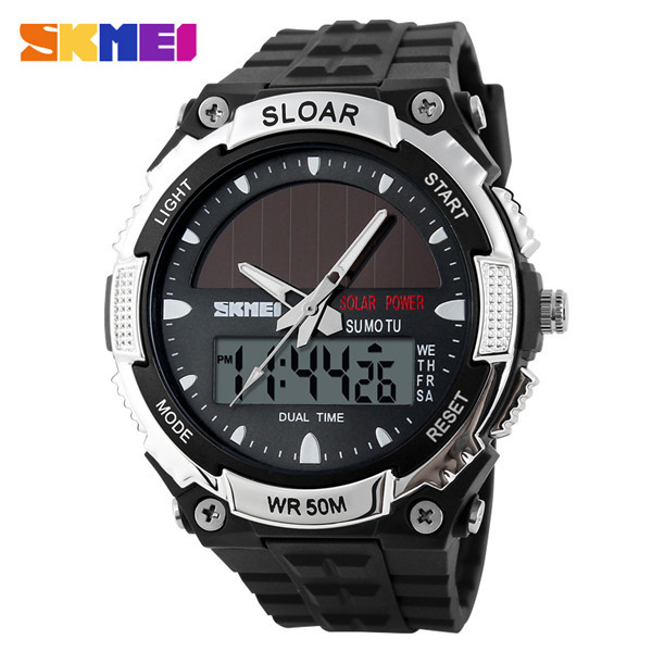 SKMEI1049 Mens fashion Solar Energy 50M Waterproof / Outdoor Sports Male Watch