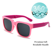 Baby Pro Square Sunglasses Kids Anti-ultraviolet Light Fully Folded Natural Colors Clear Vision