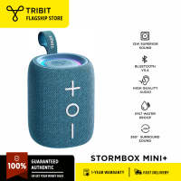 Tribit StormBox Mini+ Bluetooth Speaker with 12W 360° Surround Sound XBass Tech 12H Playtime IPX7 Waterproof Bluetooth 5.4 TWS Pairing Portable Wireless Speaker for Outdoor