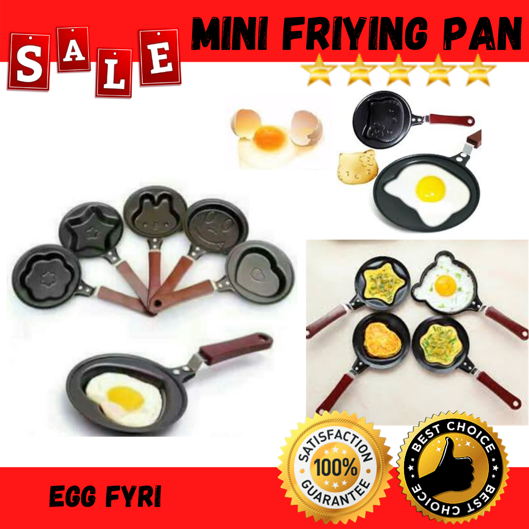 Non-Stick Pop Mini Heart Shape Egg Pancake Fry Frying Cook Kitchen Breakfast Pan 