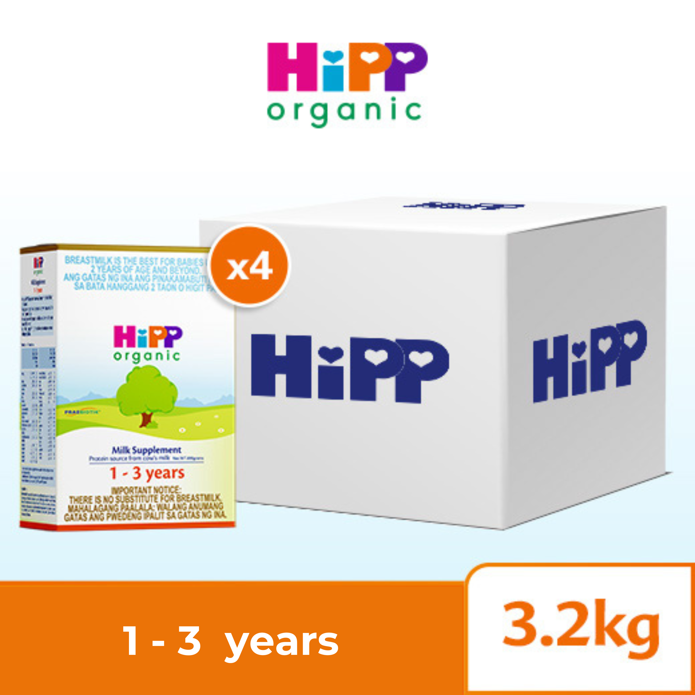 HiPP MILK SUPPLEMENT (1-3 YEARS OLD) 3.2kg BIB