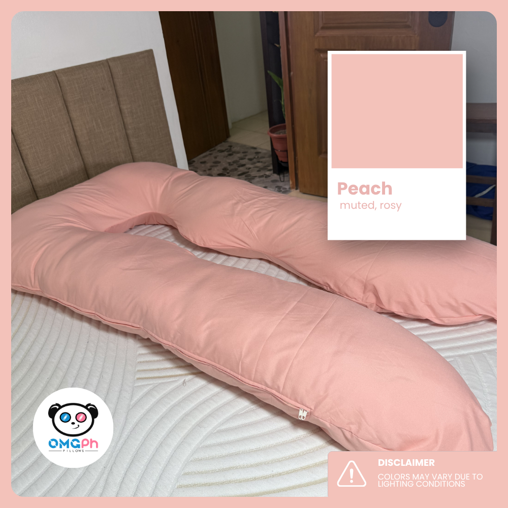 OMGPH Giant 5FT U-Shaped Pregnancy Maternity Pillow 3.5KG | Full Body Support for Pregnant Women | Buy 1 Get Free 1 Pillowcase