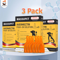 WASSUPET 6tubes/box Anti Tick and Flea for Dogs and Cats Tick and Flea Removal for Dogs Anti Tick Flea for Dog Pulgas Lice Kuto Garapata Remover for Pet