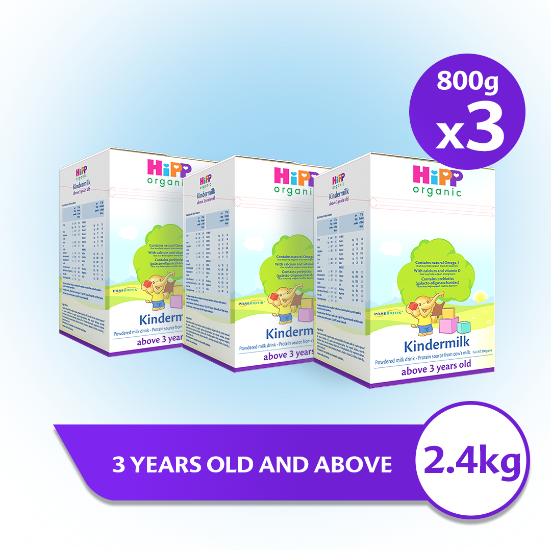 HiPP Organic Kindermilk above 3 Years Old 2.4kg (800gx3)