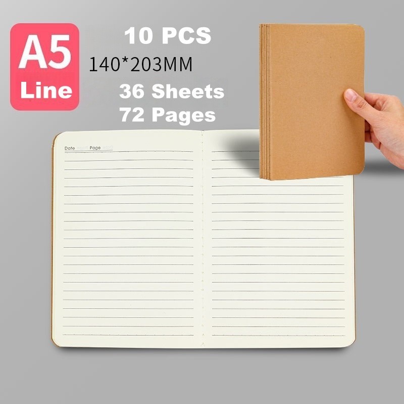 NFS 10PCS Notebook Set A5 Oil Painting Coil Composition Notebook Writing Notebook School Supplies 60 sheets notebook set 10 pcs for high school Elementary Stationery
