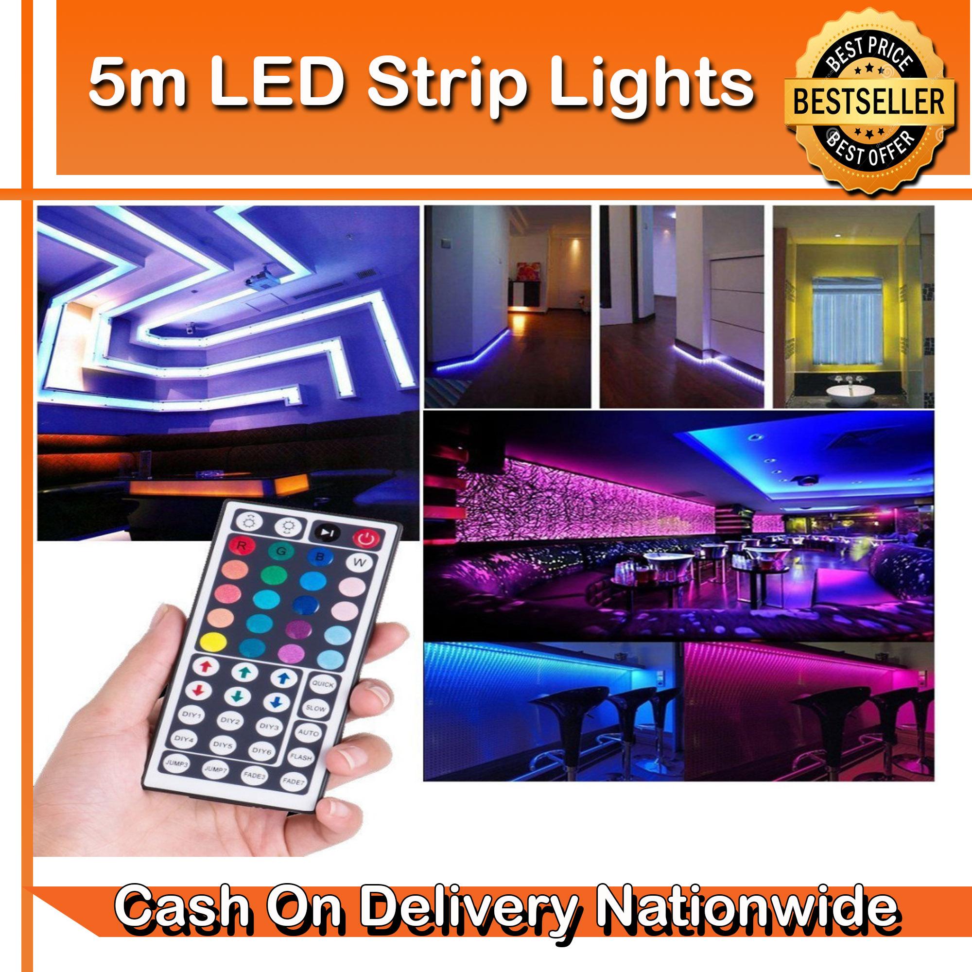 5M Led Strip Light Rgb with Remote Control Christmas Light Ceiling Wall Decor Light