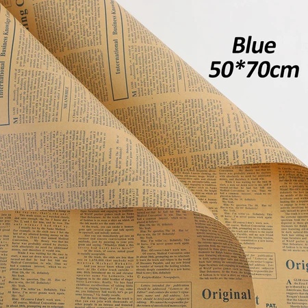 20PCS Flower Packaging Material Kraft Paper English Newspaper Bouquet Gift Wrapping Paper
