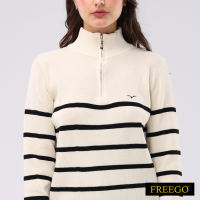 Freego Ladies Knitted Stripes Long Sleeve Blouse APT12-0015 [Blouse for women]