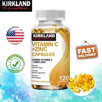 KIRKLAND Vitamin C 1000 mg plus Zinc 20 mg capsules Supports energy collagen formation the immune system and helps protect cells from free radicals