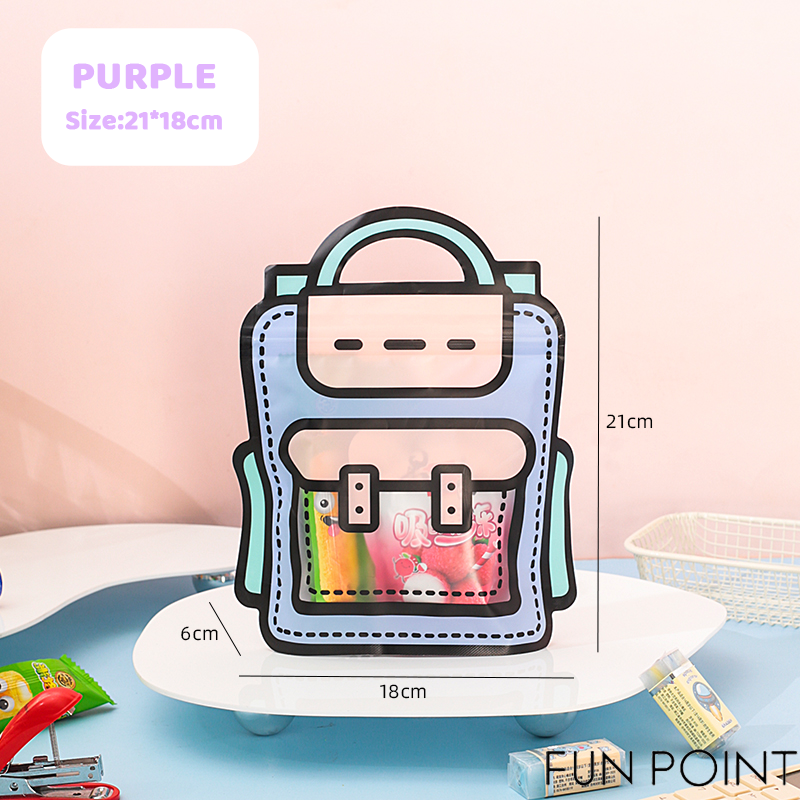 FUN POINT 10PCS Cute candy bag birthday giveaways backpack snack bag holiday bag loot bag cartoon children gift bag