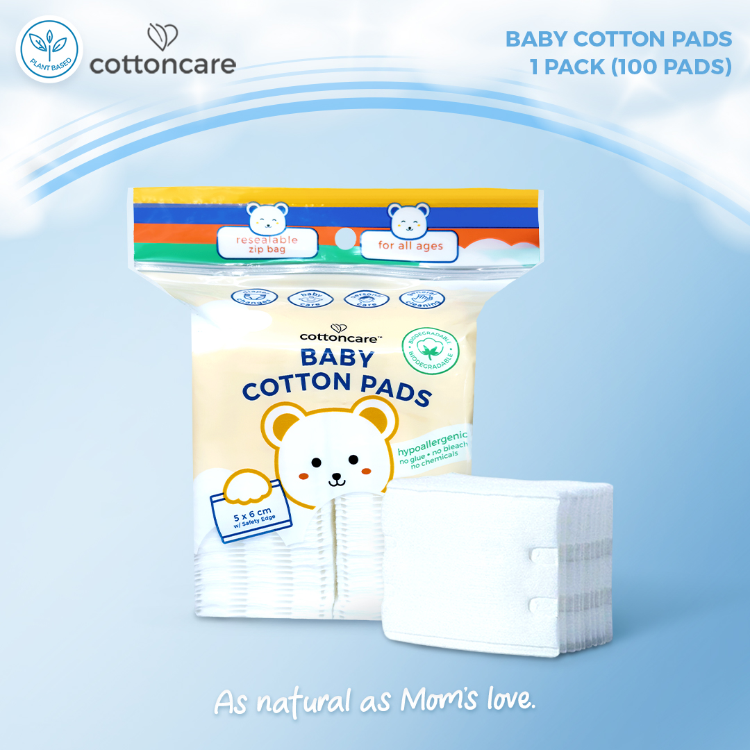 Cottoncare™ Pure Cotton Pads Baby Biodegradable Infant Makeup Remover Premium