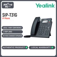 Yealink SIP-T31G IP Phone 2 VoIP Accounts. 2.3-Inch Graphical Display. Dual-Port Gigabit Ethernet 802.3af PoE Power Adapter Included