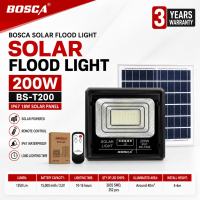 BOSCA 3 Year Warranty 200W Solar Led Outdoor Flood Light Street Lamp IP67 Waterproof With Remote BS-T