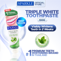SPARKLE Triple White Toothpaste 100g  [Healthy teeth whitening Tartar prevention for teeth Hydroxyapatite Micro White Silica White STTP]