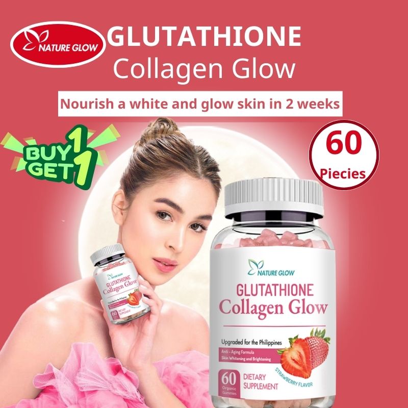 Nature Glow And Envy Glutathione Collagen Gummies Anti-Aging Whitening Skin  Collagen Vitamins Boost Energy Immunity