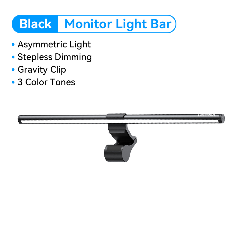 Vention Screen Light Bar USB C Chargering Asymmetric Lighting Monitor Lamp 3-Level Color Temp for Student Teacher Worker