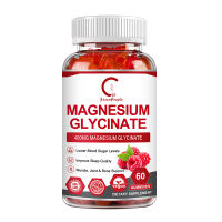 GPGP GreenPeople Magnesium Glycinate Gummies 400mg with L-Threonate 200mg - Sugar Free Magnesium Potassium Supplement with Vitamin D B6 CoQ10 for Cognitive Function Calm Mood & Sleep Support - 60 Raspberry Gummies