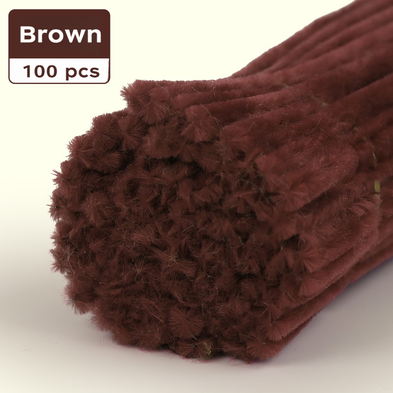 Fuzzy wire 100pcs Multicolour Fuzzy Wire Chenille Twisting Flower Childrens DIY Flower Creative Toy