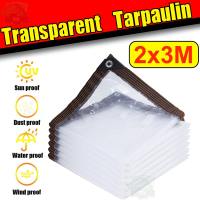 【Free Rope】Transparent Trapal Waterproof Makapal With Rope Thick PE Rainproof Cloth for Garden and Outdoor Use UV Resistant Clear PVC Plastic Outdoor Garden Sunshade Cover