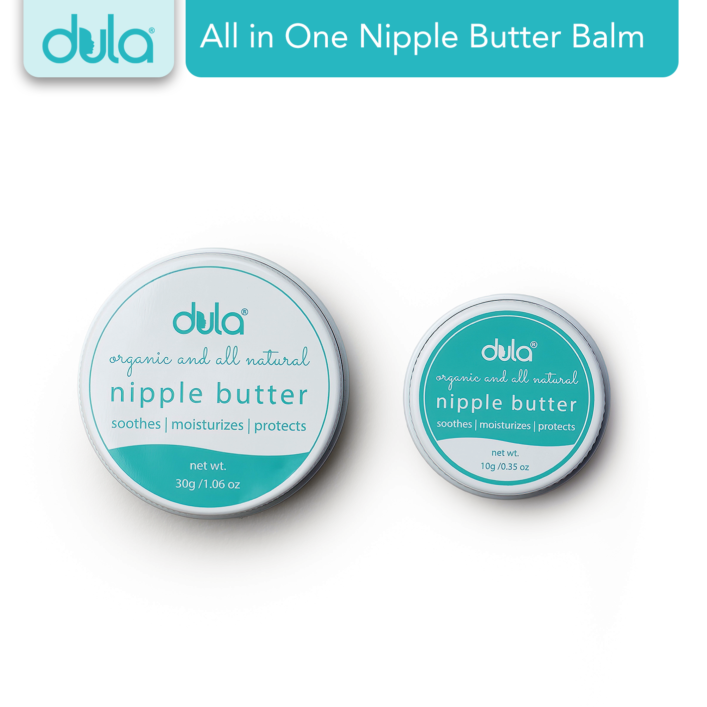 Dula Natural and Organic Nipple Butter Balm Care for Sore Cracked Nipples Breastfeeding Nursing Lanolin Free Food Grade