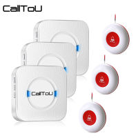 Calltou Wireless Caregiver Pager Calling System 500ft for Emergency/Elderly/Pregnant/Hospital/Elderly Emergency Alert