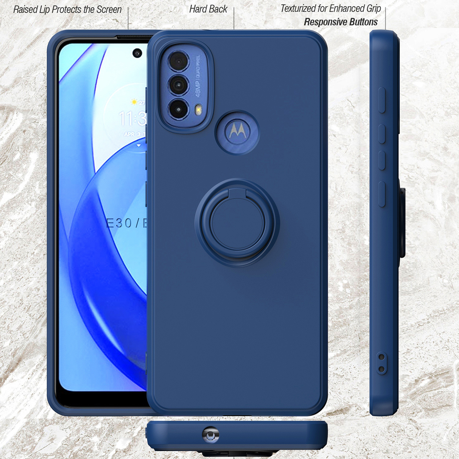 تسوق Moto E20 / E30 / E40 Case, Slim Silicone Rubber Shockproof