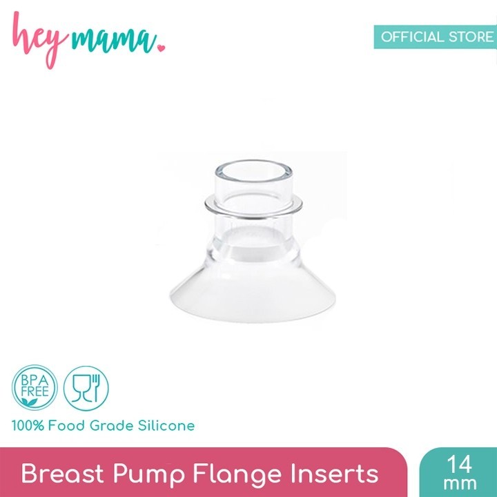 Hey Mama Clear Silicone Flange Insert 17/19/21/24mm for Wearable Breast Pump Handsfree Cup