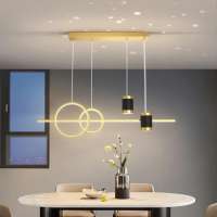 LED Chandelier Nordic Modern Tri-color Pendant Light Starry Sky Ceiling Light Black Gold for Dining Living Room Bedroom Restaurant Cafe Decorative Lighting