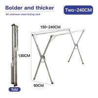 [SUN]Foldable Sampayan na Stainless Steel Clothes Hanging Rack Windproof Heavy Duty Indoor Outdoor Drying Rack  High Quality Hanger Heavy Duty Durable Sampayan
