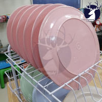6PCS. ROUND PLATE 10INCH  (WHEAT STRAW MATERIAL) REUSABLE DINNER PLATE FLAT PLATE PARTY PLATE PLASTIC PLATE DINNING PLATE