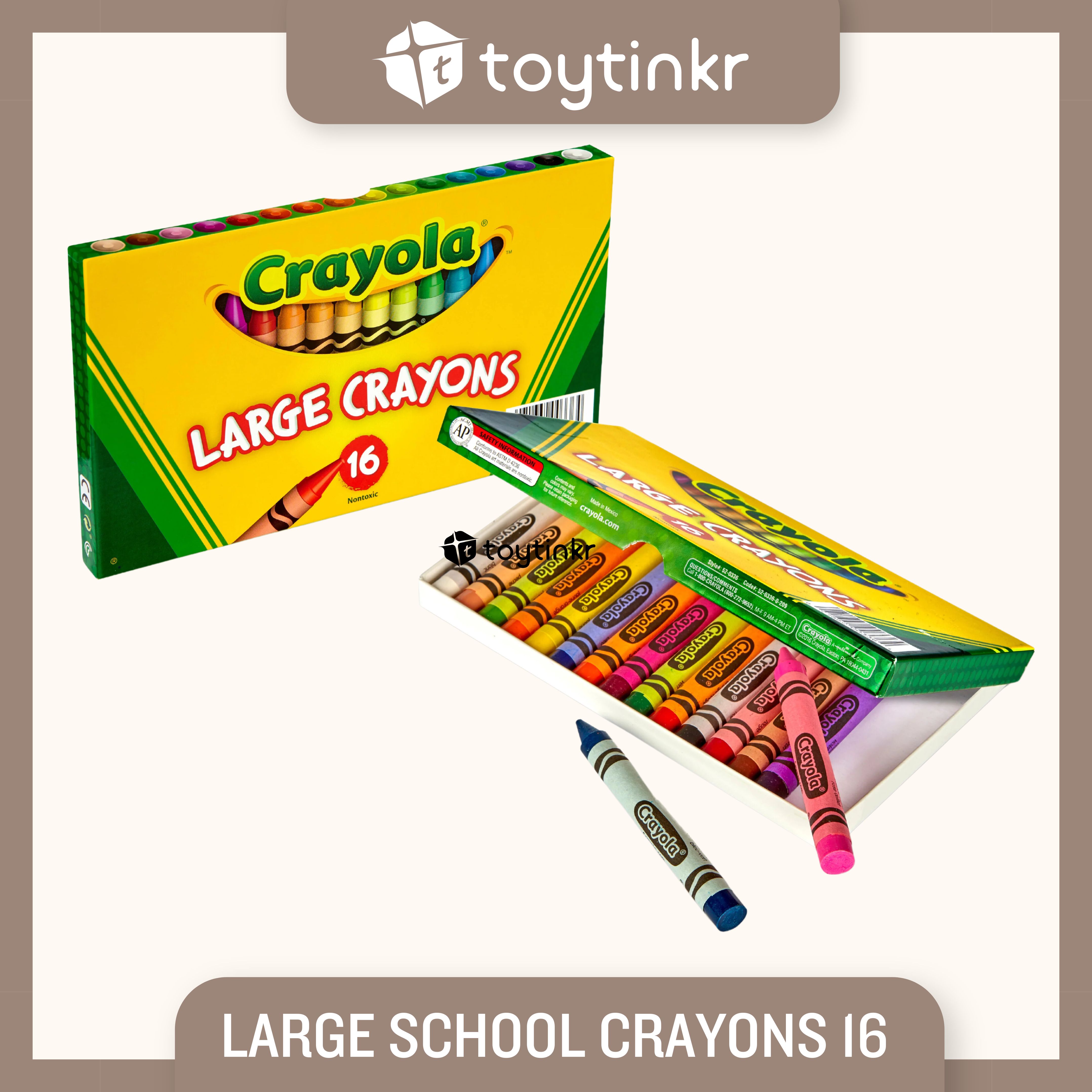 Crayola Large School Crayons 10 & 16 by Toytinkr