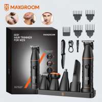 Maxgroom Upgraded 4 in 1 Mens Grooming Kit with Charging Dock IPX6 Waterproof Skin Safe Body Trimmer Wet Dry Shaver Hair Clipper Nose Beard Trimmer for Intimate and Full Body Use