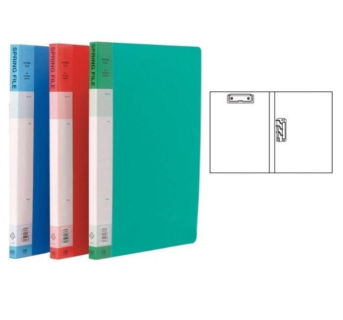 SAKURA Clipboard Double Punchless Lever R-C type Clip Presentation Folder A4 size Random Colors