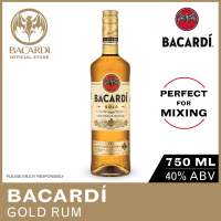 BACARDI Carta Oro Gold Rum - 750ml / 75cl 40% ABV - Gluten Free Golden Rum Aged in Toasted American White Oak Barrels