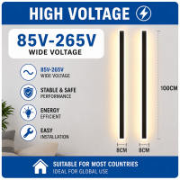 30/60/100CM Wall Lamp Outdoor LED Long Wall Lighting Fixture IP65 Waterproof Warm White