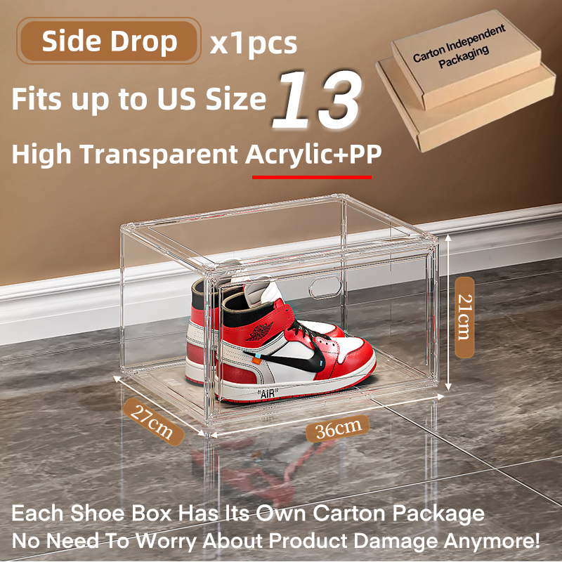 Acrylic Sneaker Shoes Rack Clear Shoe Box Storage Cabinet Shoe Rack Organizer Transparent Box#XH009