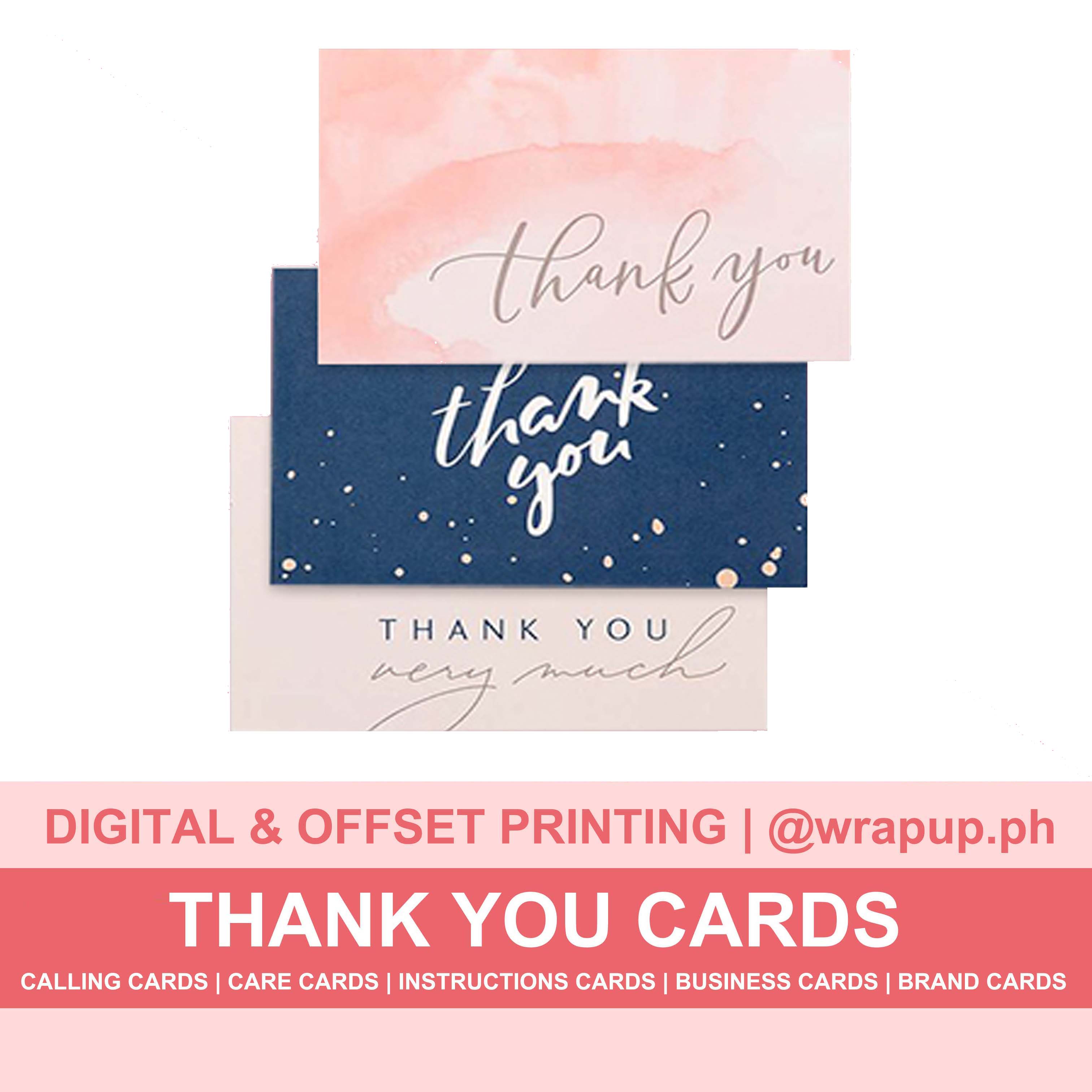 CUSTOMIZED Thank You Cards Hang Tags | Personalized Digital Printing Instructions Tags Calling Cards Business Care Gift Tags Jewelry Cards