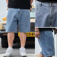 Petorldog Loose Denim Shorts Knee Shorts Jeans for man OverSize Shorts  Loose Wide-Leg Tight Waist Shorts