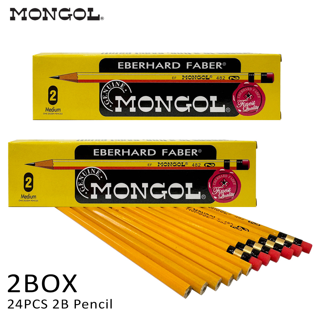 36pcs/3Box Mongol Pencil No. 2(Medium) Mongol Fine Pencil Point with Soft Eraser School Supplies UMISKY