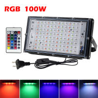 AC220V LED Flood Light 50W 100W Outdoor Floodlight White Warm White RGB Outdoor Spotlight Waterproof Street Lamp Garden Lighting