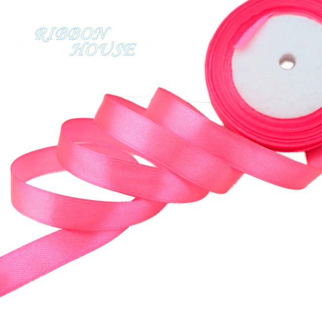 (25 yards/roll) 15mm single face Satin Ribbon Webbing Decoration Gift Christmas Ribbons