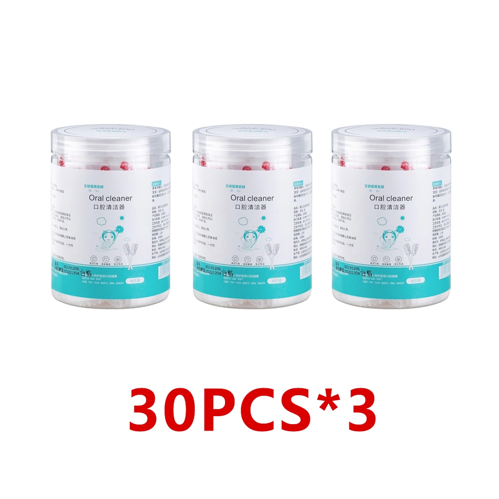 90PCS Medical Cotton Swab Gauze Baby Oral Tongue Cleaner Disposable Infant Toothbrush