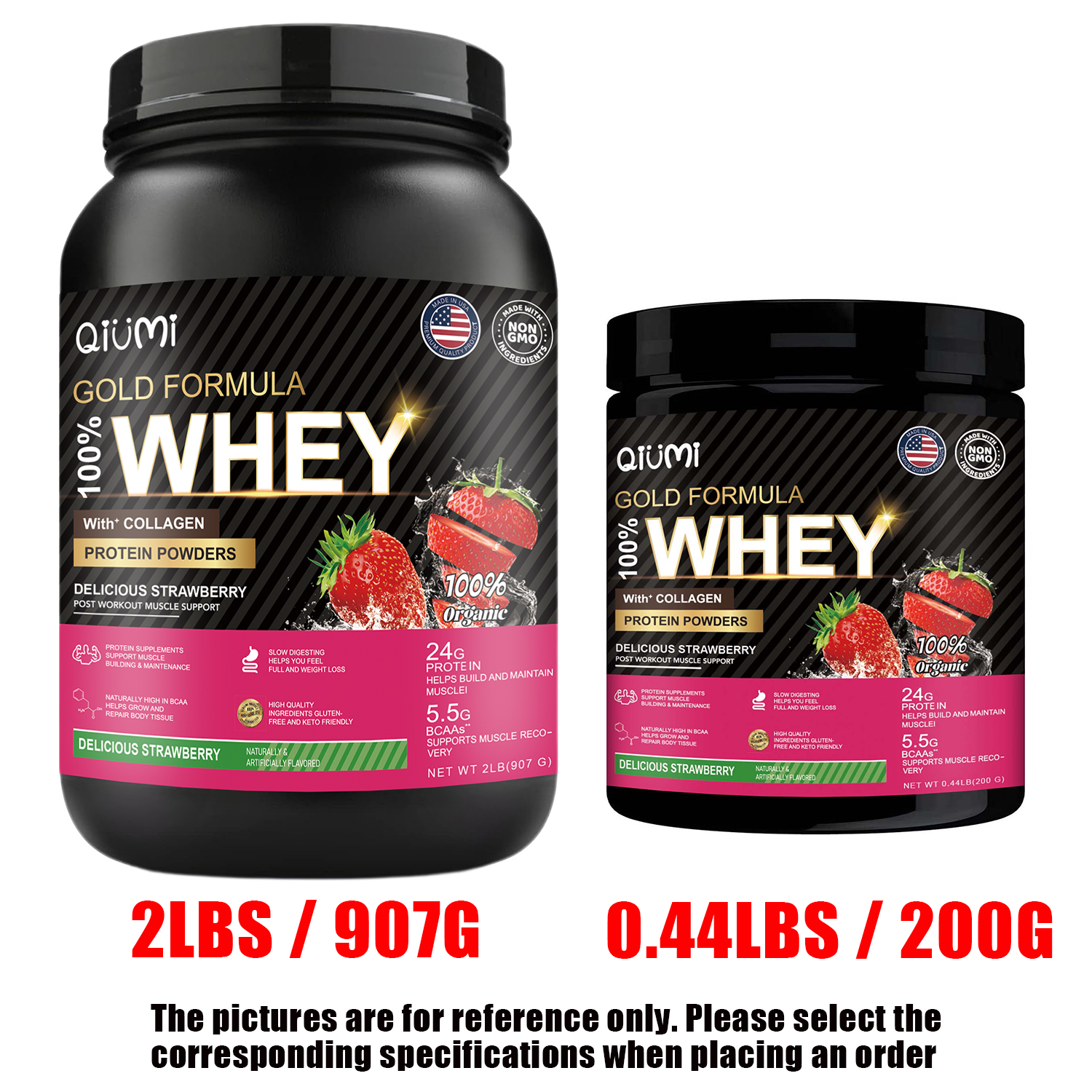 QIUMI Whey Protein Powder for Muscle Building Workout Supplement with BCAA Weight Management Drink for Men and Women Whey Protein Supplements Creatine Powder Boost Energy Double Rich Chocolate 2 LBS