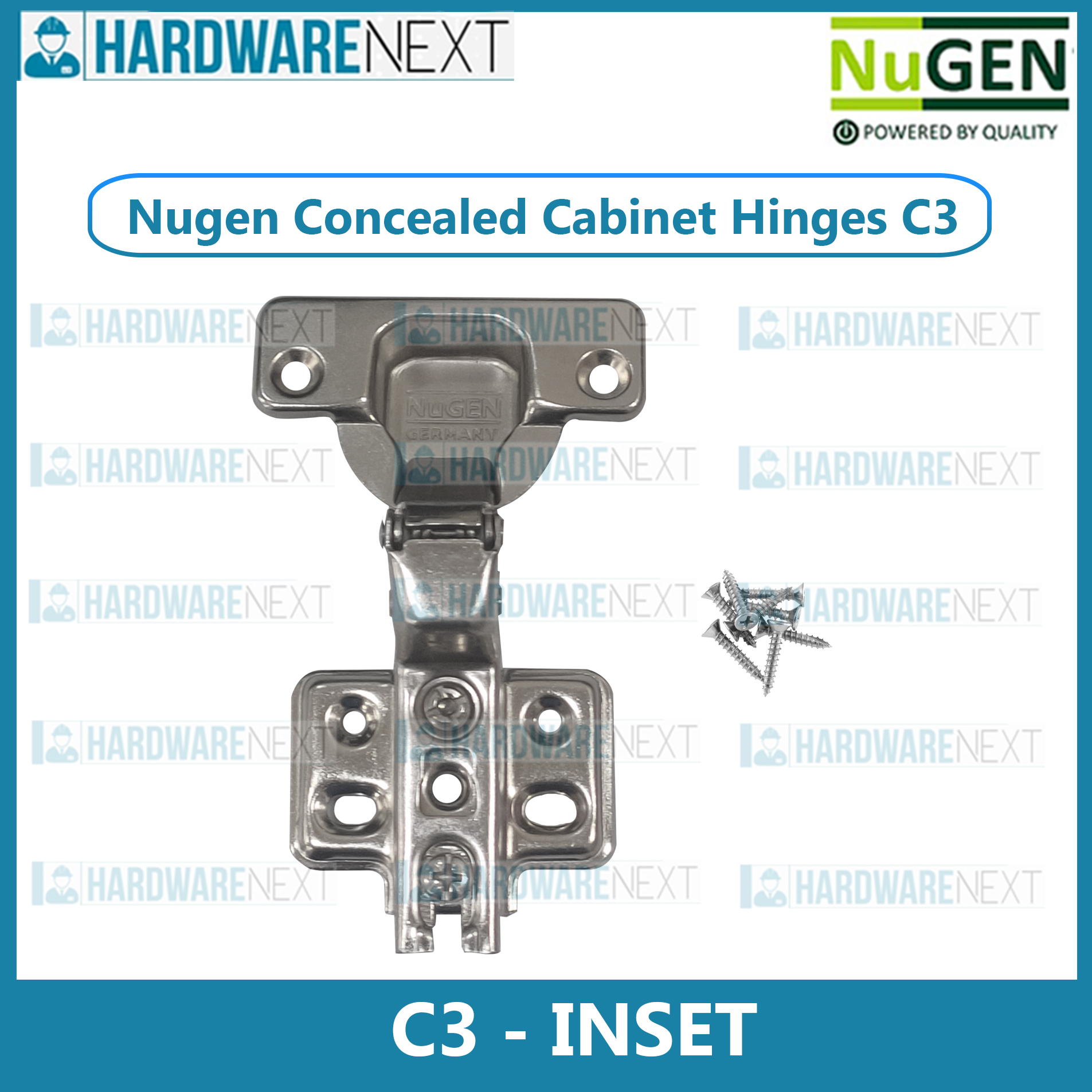 NuGEN Concealed Hinges C3 w/ SCREWS