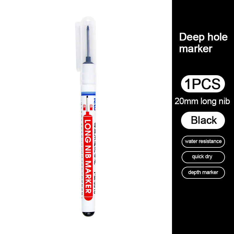 10pcs Waterproof Special Marking Pen Multifunctional Long Head Oily Marking Pen Suitable For Wooden And Metal Markings