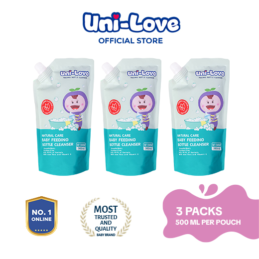 UniLove Baby Bottle Cleanser 500ml Pack of 3