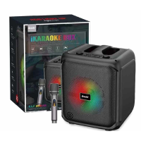 BRODU 6.5″ Karaoke Subwoofers Party Speaker with Mic 6.5inch Ikaraoke Box Professional System Big Bluetooth Speaker RGB Lights Outdoor DJ Wireless Speakers with Free Microphone