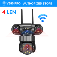 V380 PRO Cctv Camera 6MP Outdoor Waterproof IP66  3 Lens 3 ScreensConnect Cellphone CCTV With Audio And Speaker Wireless Wifi Connect 360 Home IP Security Cameras HD 1080P Night Vision With Alarm Sensor Smart Camera CCTV With Voice