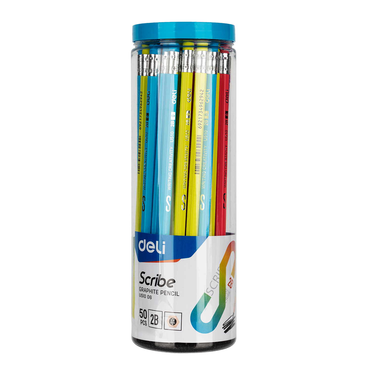 Deli Scribe Pencil 2B 50pcs/tube EU51006